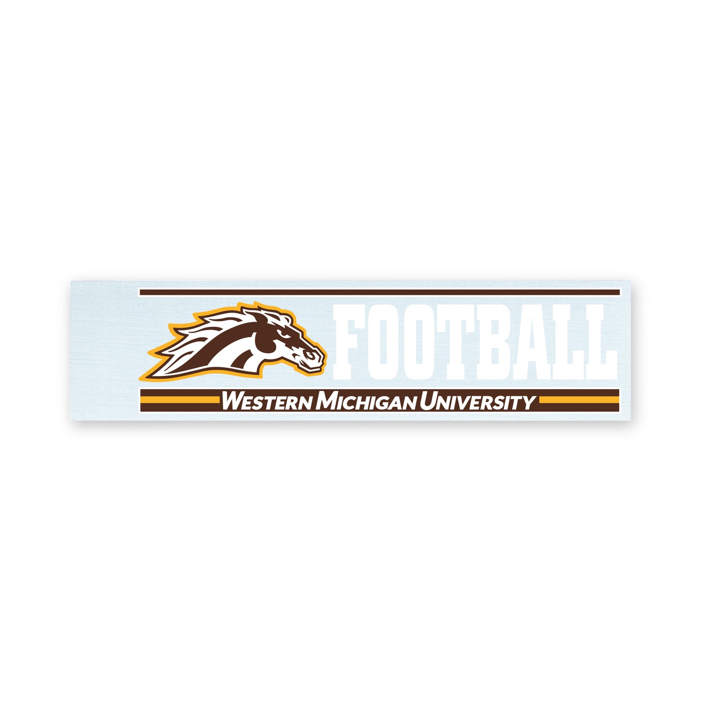 Western Michigan Football Bar Decal