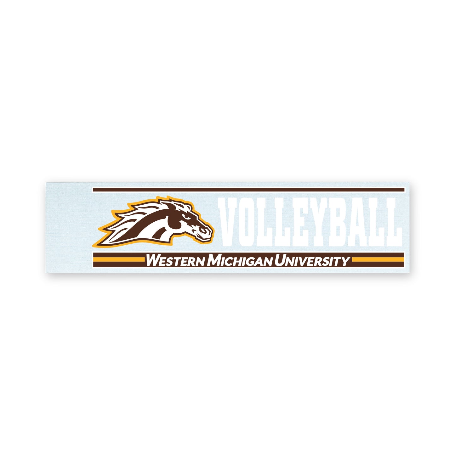 Western Michigan Volleyball Bar Decal