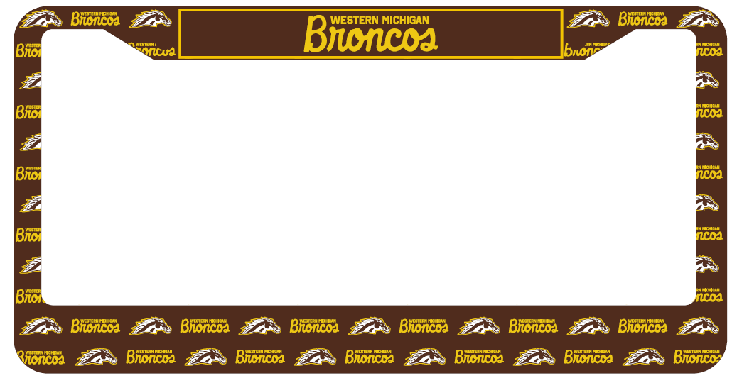 Western Michigan Metal License Plate Frame