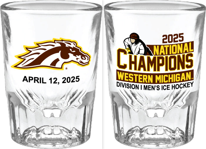 National Championship Hockey shot glass