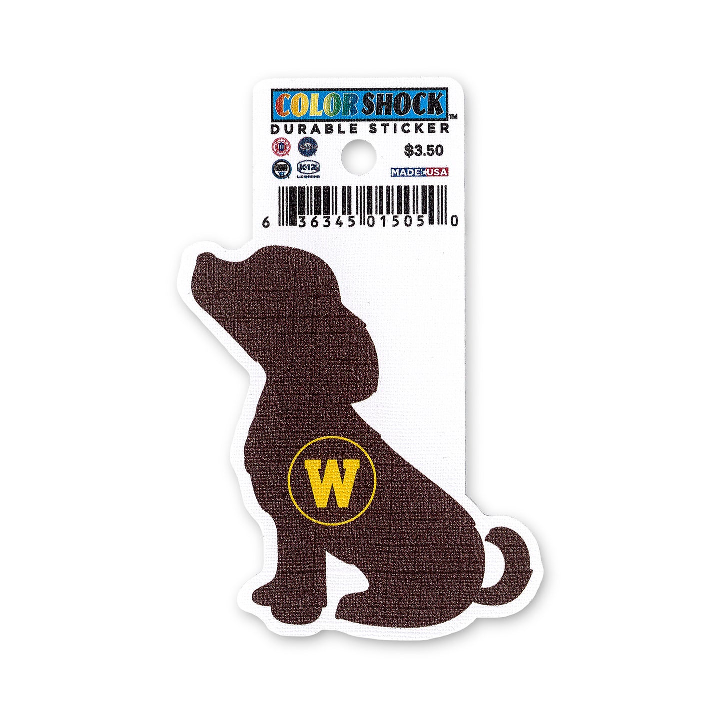 Western Michigan Dog Sticker