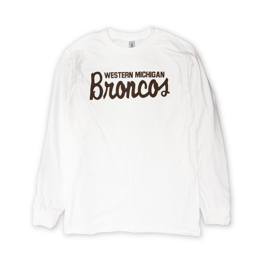 Western Michigan Script Bronco Long Sleeve Tee