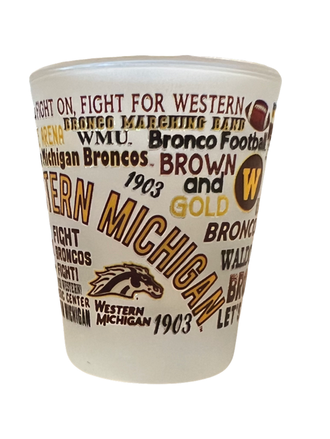 WMU Scatter Shot Glass