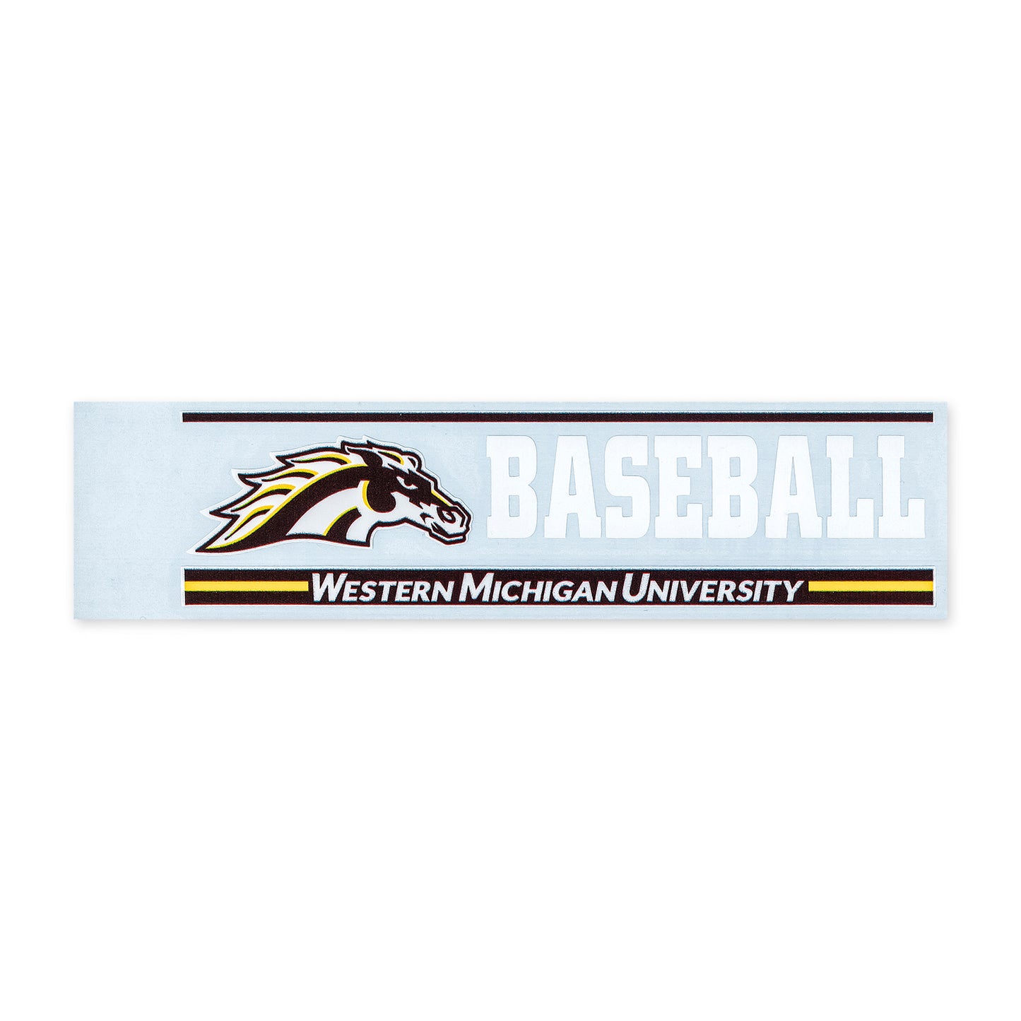 Western Michigan Baseball Bar Decal