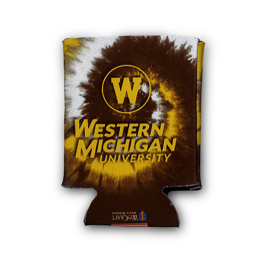 Western Michigan Tie-Dye Can Cooler