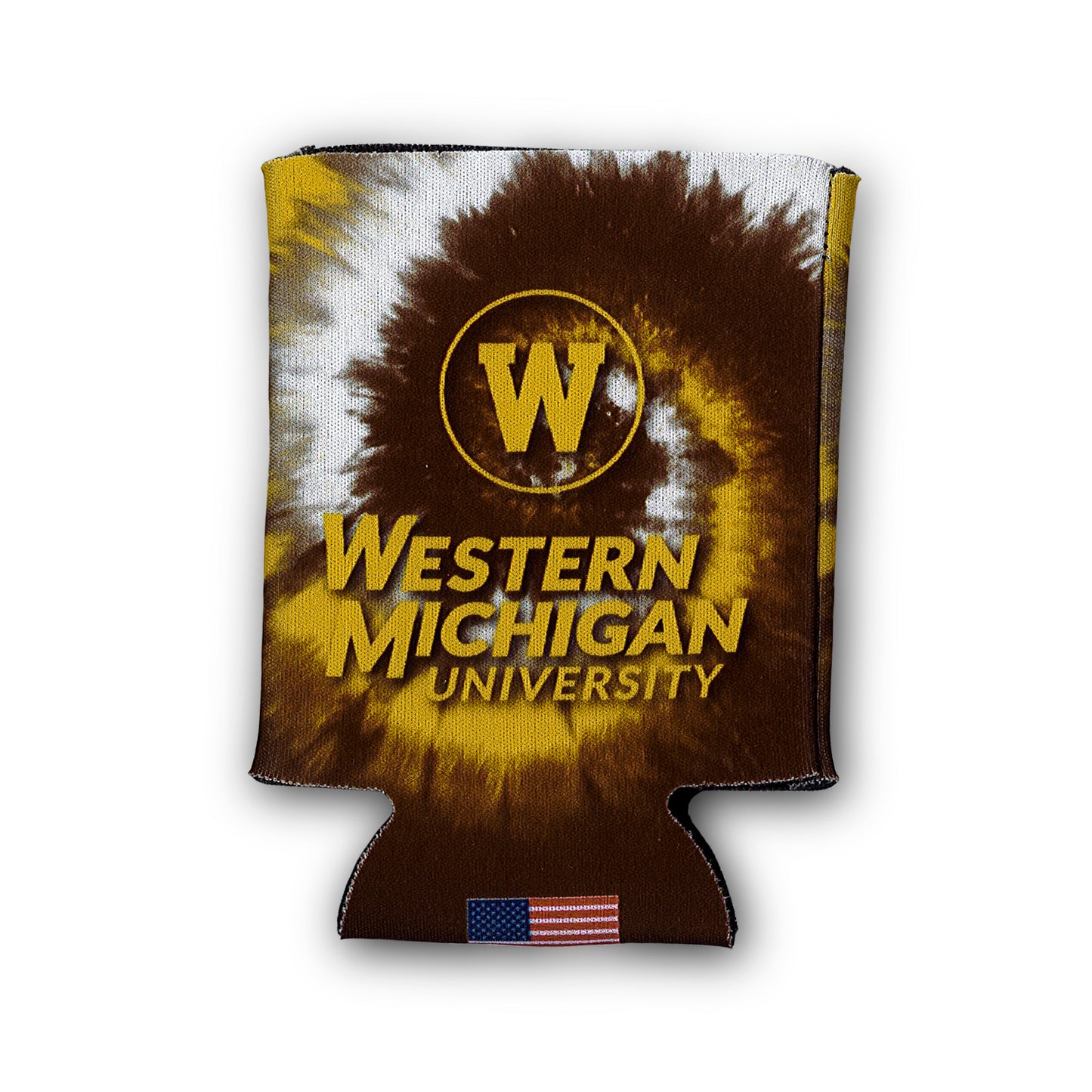 Western Michigan Tie-Dye Can Cooler