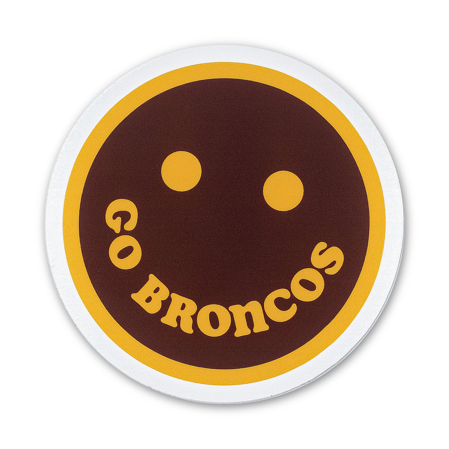 Go Broncos Smiley Sticker