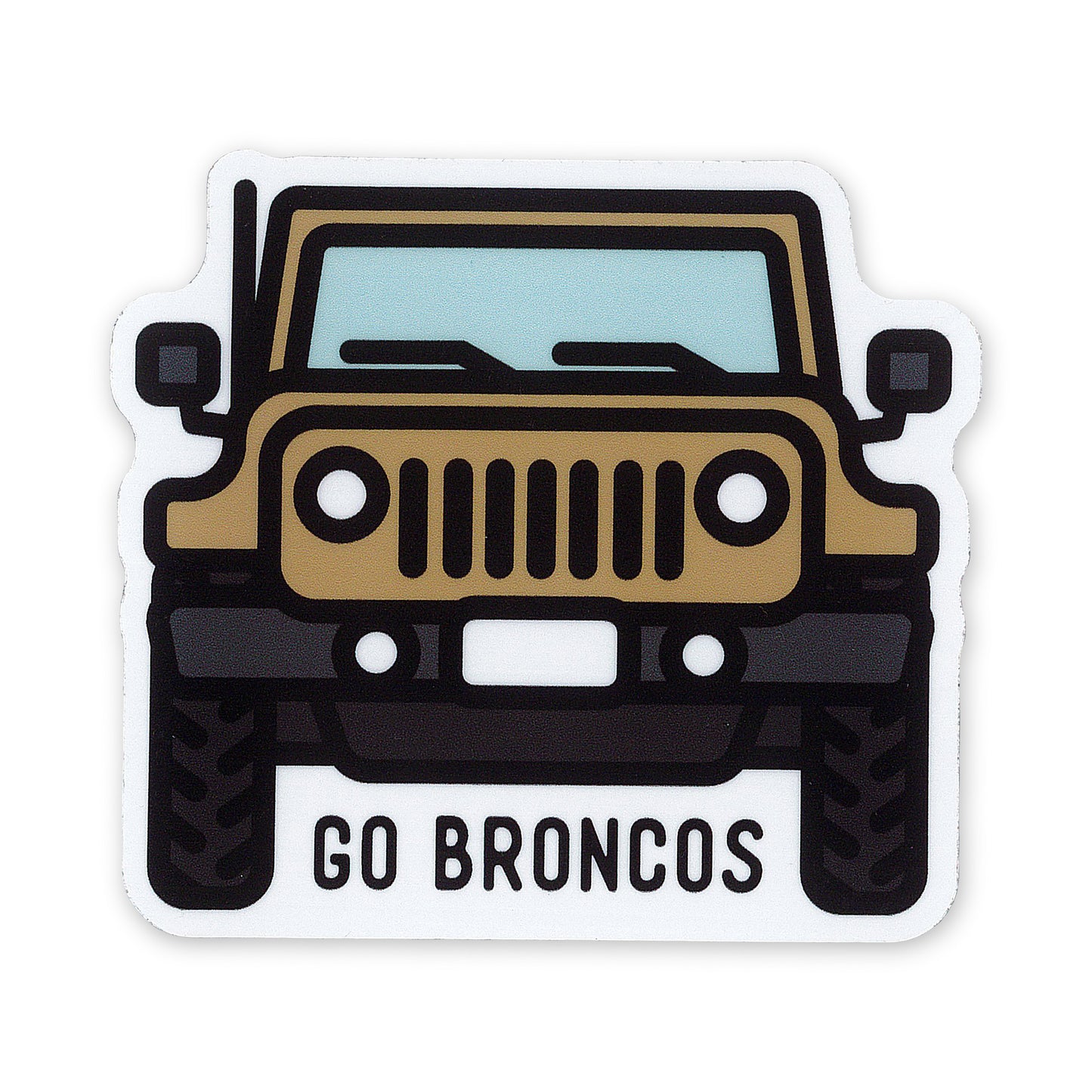 Go Broncos Jeep Sticker