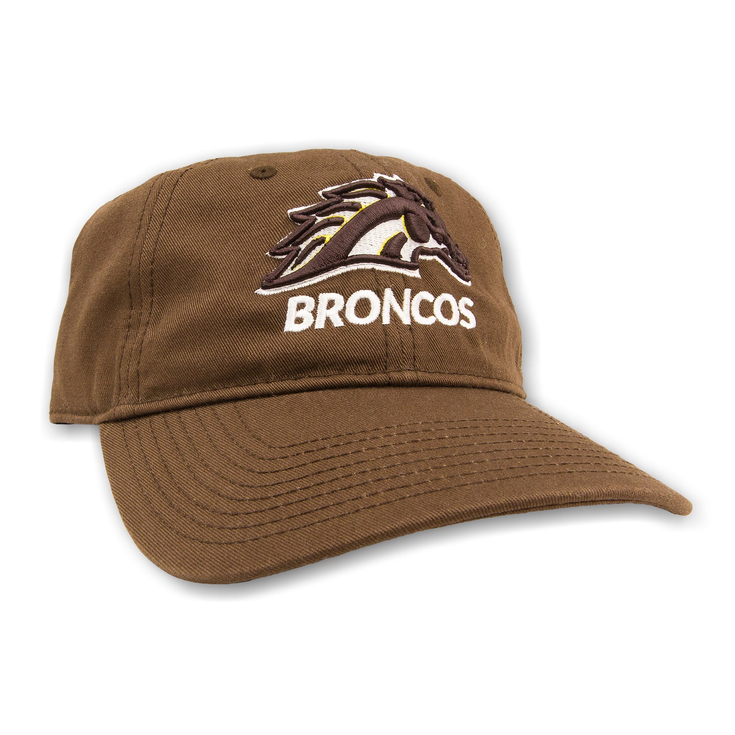 Western Michigan Heavyweight Twill Pro Style Hat Bronco Head Over Broncos | One Size | Gold