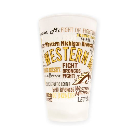 WMU Scatter Pint Glass