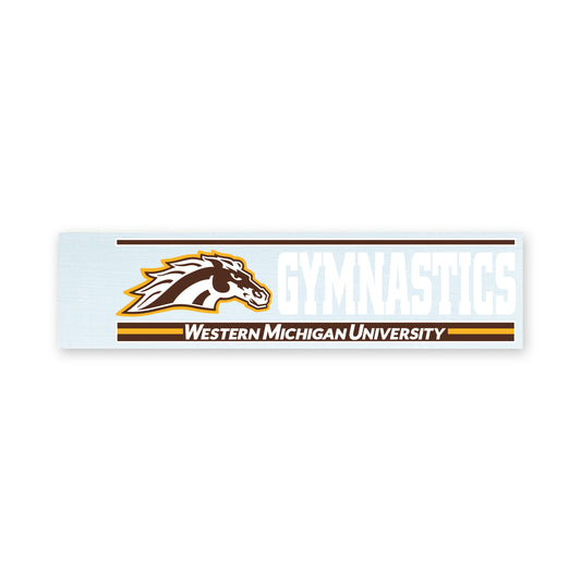 Western Michigan Gymnastics Bar Decal