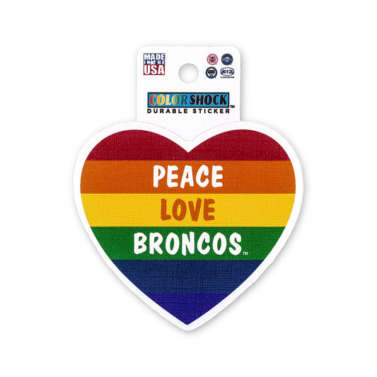 Peace Love Broncos Sticker