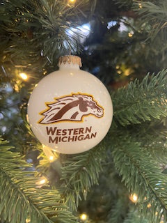 Western Michigan Porcelain Ornament