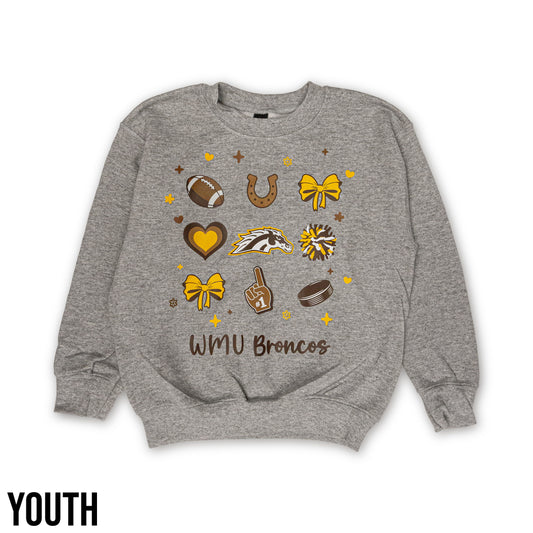 WMU Broncos Girly Youth Sweatshirt