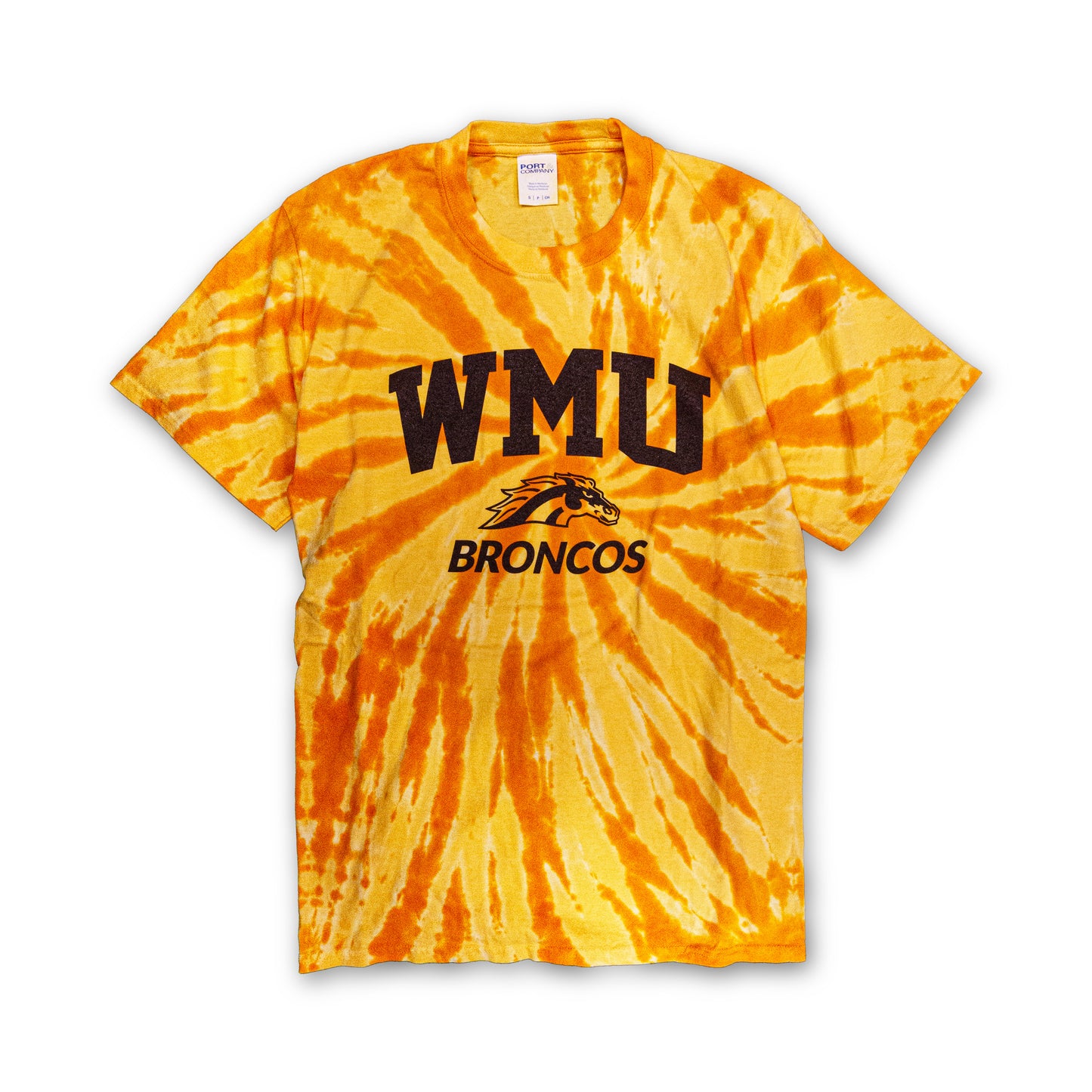 WMU Broncos Gold Tie-Dye Short Sleeve