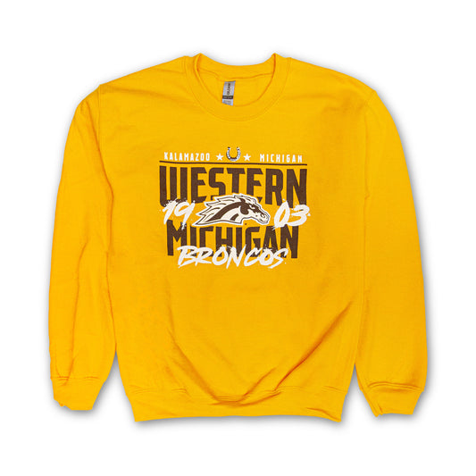 Western Michigan Splatter Crew Sweatshirt