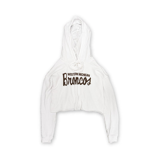 Western Michigan Script Broncos Women's Crop Hoodie