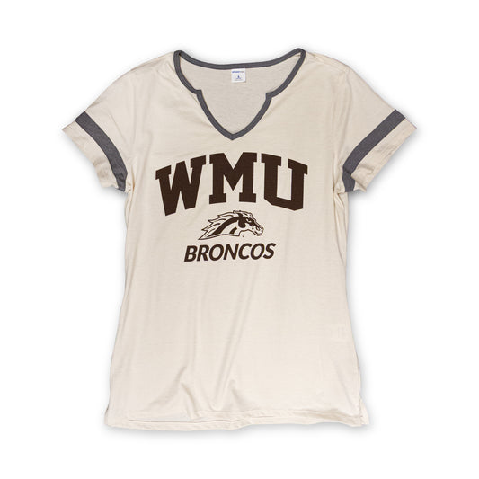WMU Broncos Women's Notch Neck Tee