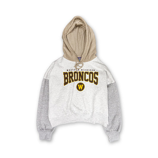 Ladies Color Block Cropped Hood