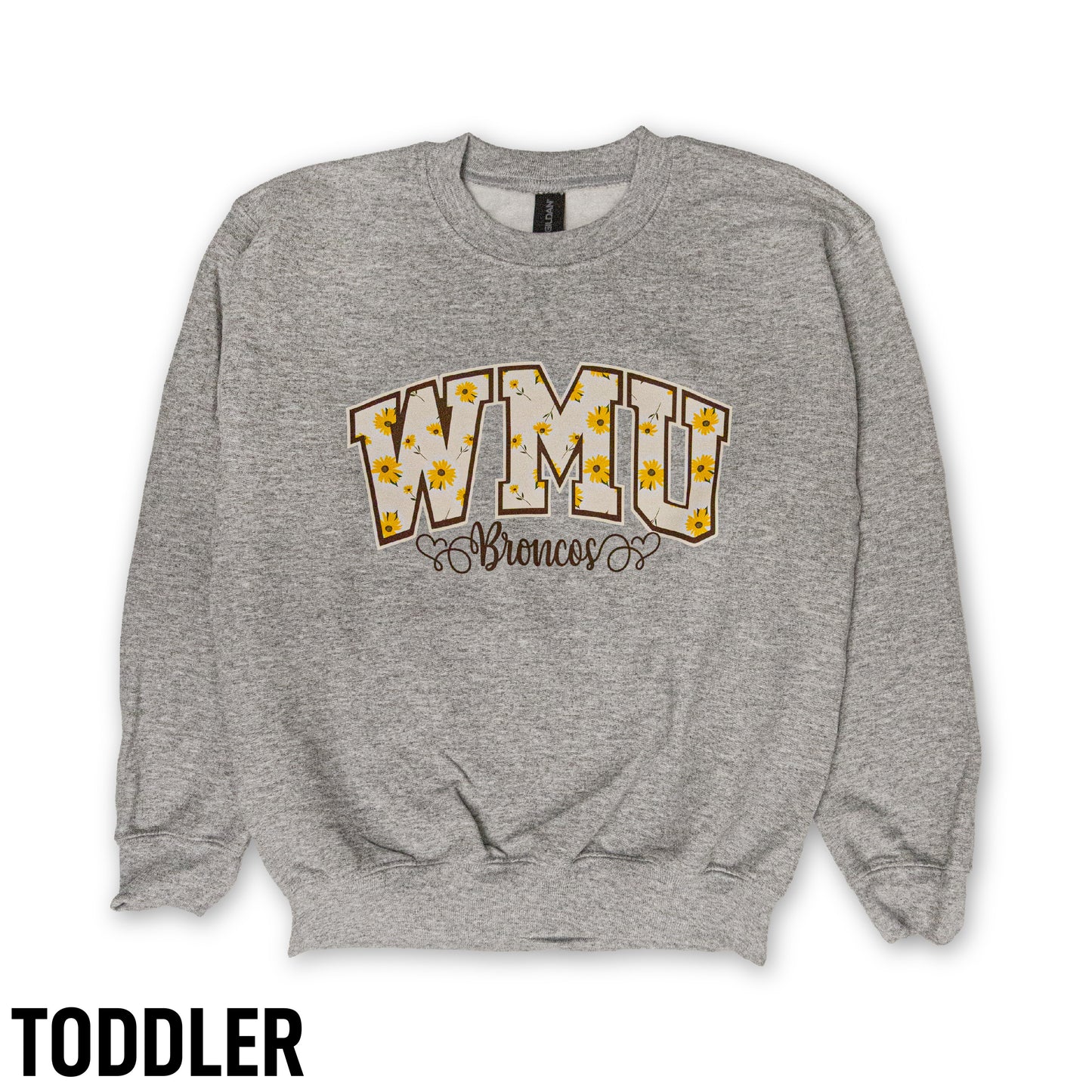 WMU Floral Toddler Crew Sweatshirt
