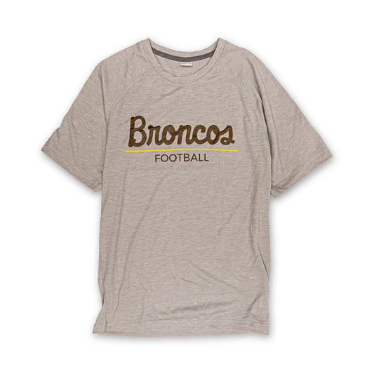 Broncos Football Tri-Blend Wicking Tee