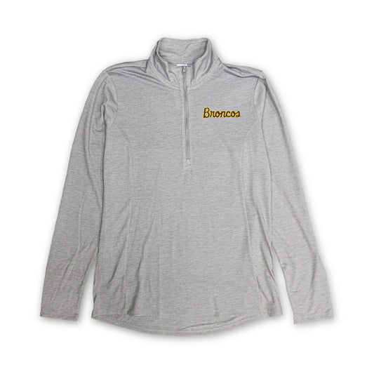 Ladies Script Broncos Athletic Quarter-Zip