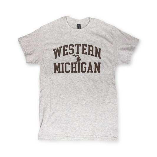 Western Michigan with state Short Sleeve Tee