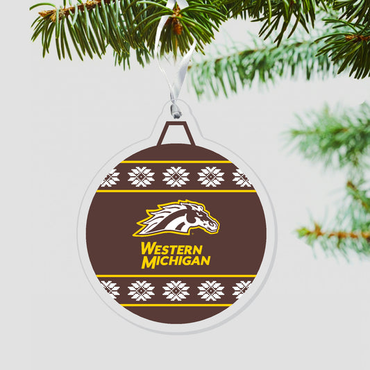 Western Michigan Medallion Holiday Ornament