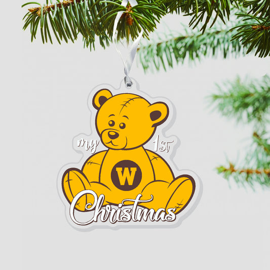 Western Michigan Teddy Holiday Ornament