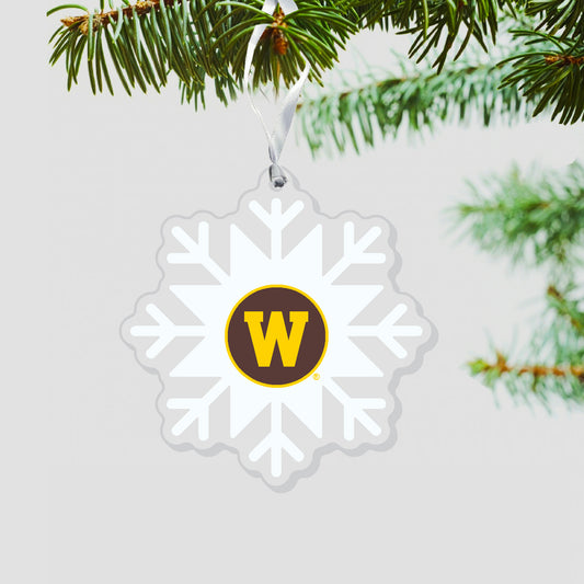 Western Michigan Snowflake Holiday Ornament