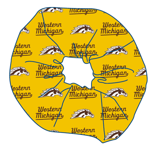 Western Michigan Hair Scrunchie