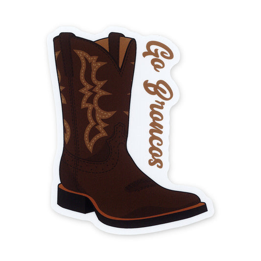Go Broncos Boot Sticker