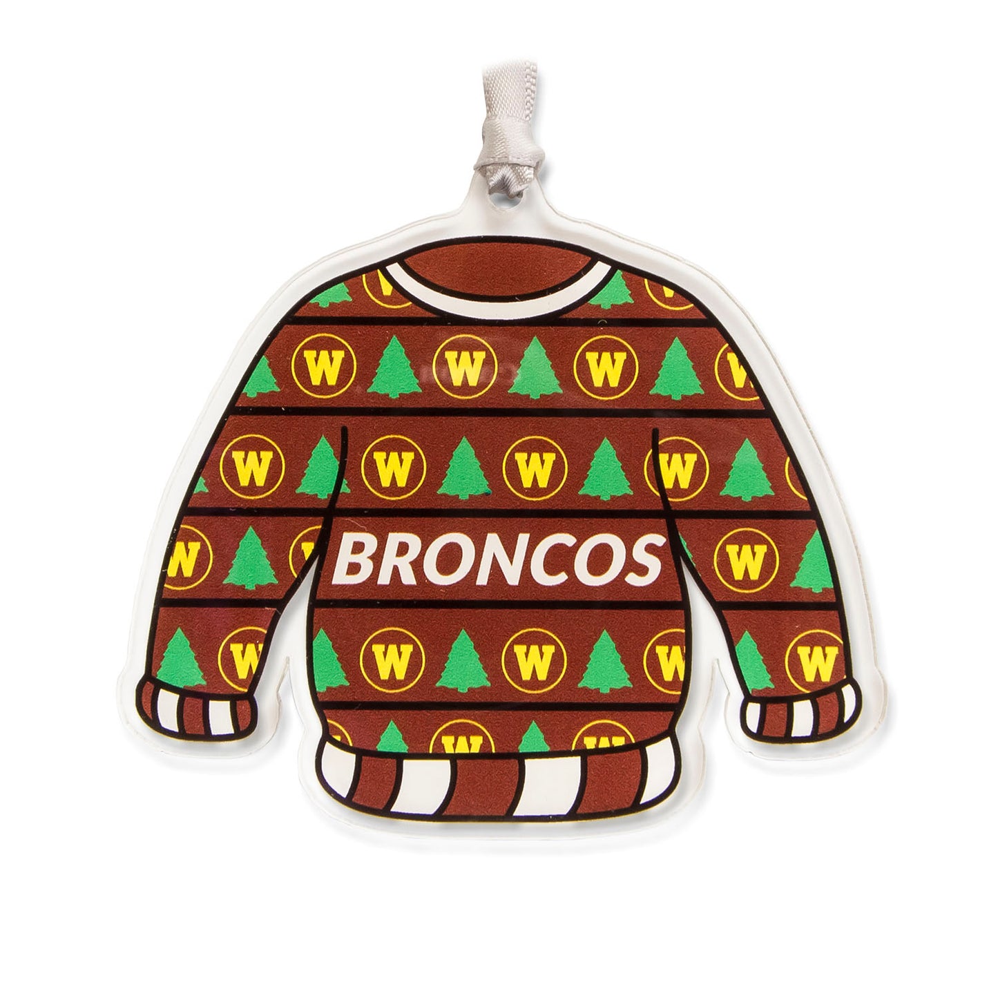 Broncos Sweater Holiday Ornament