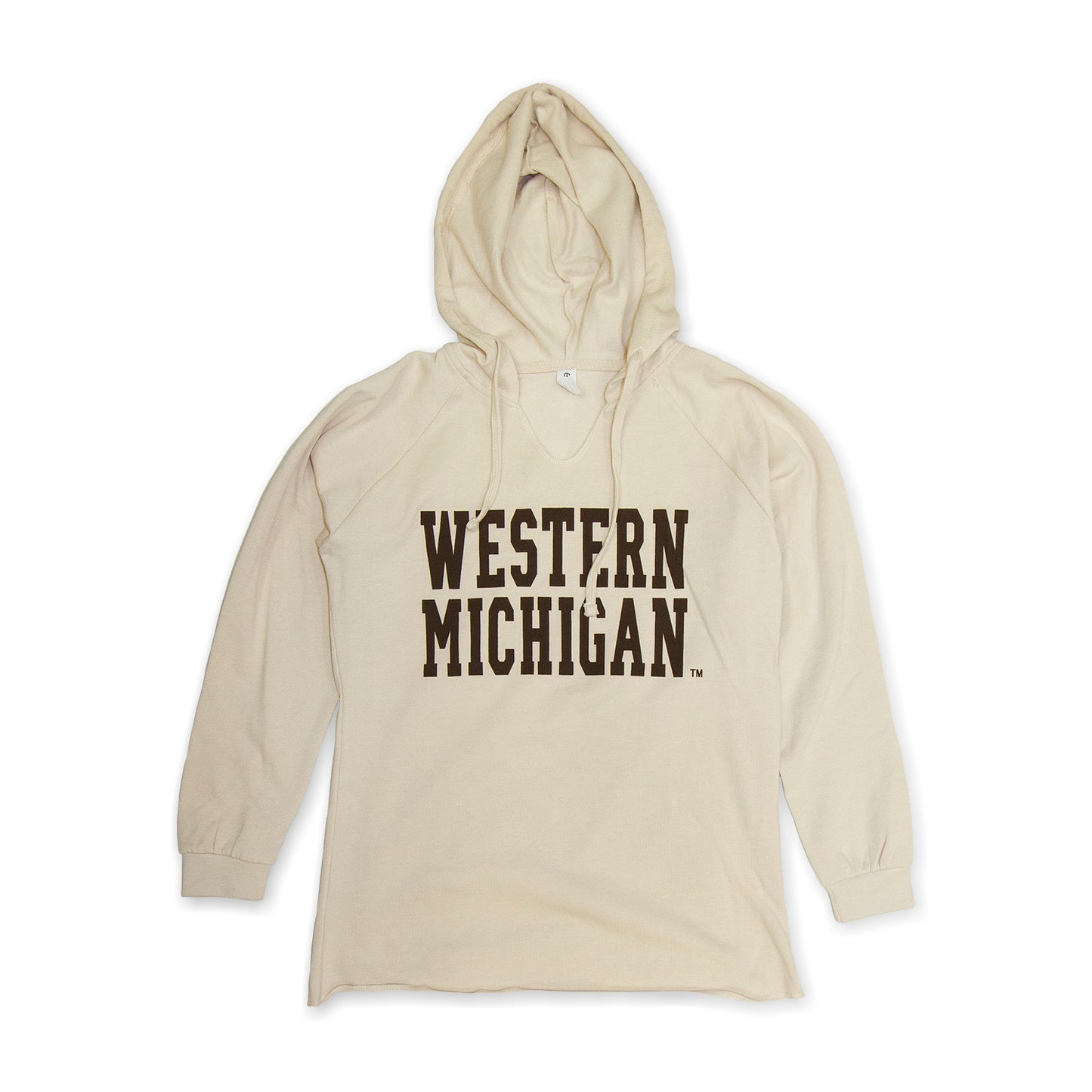 Ladies' Western Michigan Classic Raw Hem Hoodie