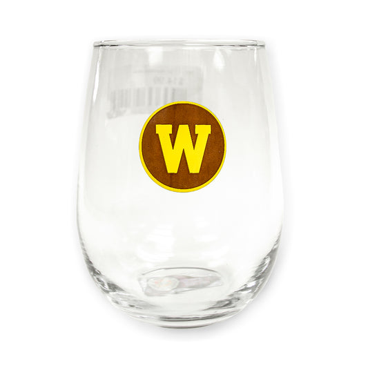 Western Michigan Stemless Wine Glass